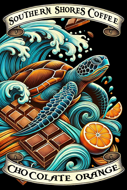 Chocolate orange coffee label